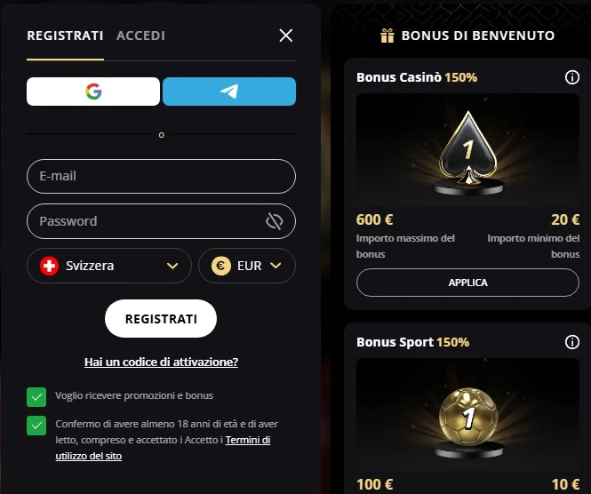 lex casino registrati